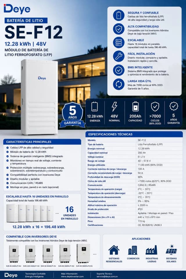 Deye Trifásico SG04 12kW